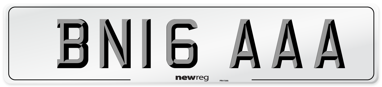 BN16 AAA Number Plate from New Reg